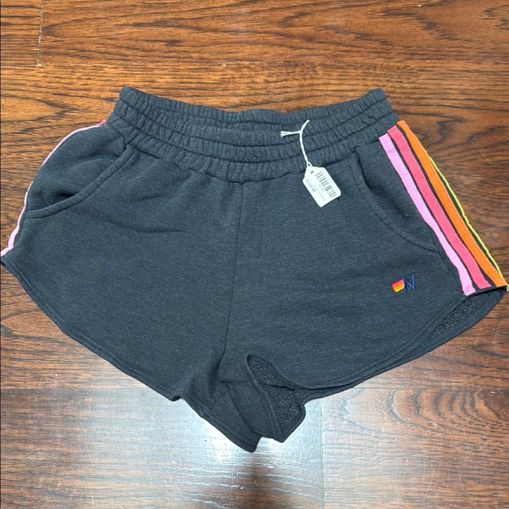 Aviator Nation Black 5 Stripe Shorts